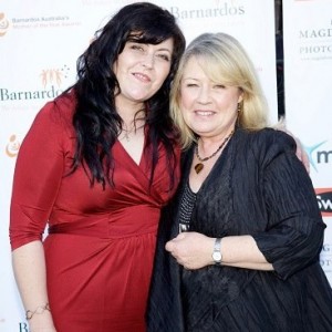 Hasiba Cesko with Awards MC, Noni Hazlehurst.