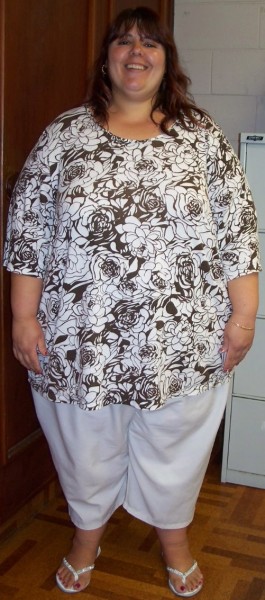 Shari Ware before losing 100kg
