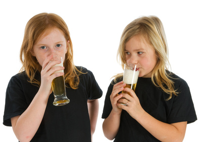 Children drinking alcohol