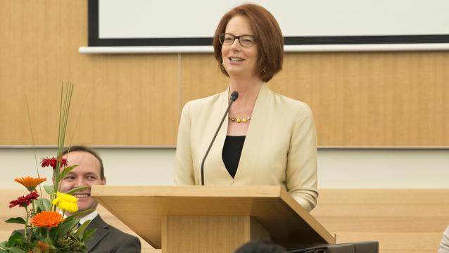 Julia Gillard at the private event at Melbourne’s Wyndham Mormon chapel on 1 September 2013© Stephen Baker, 2013 by Intellectual Reserve, Inc. All rights reserved.