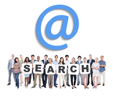 Group Of Business And Casual People Holding Letters Search