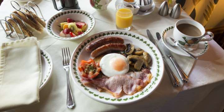 A full Scottish breakfast served at the Coila Guest House  South Ayrshire. Source: VisitScotland