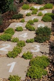 hopscotch area with large format pavers