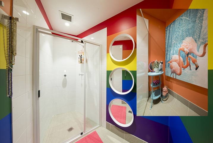 Mardi Gras Showers at Airbnb new office, Sydney, Australia. Photo by James Horan 16/11/2015