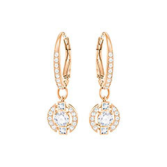 Sparkling Dance Round Pierced Earrings