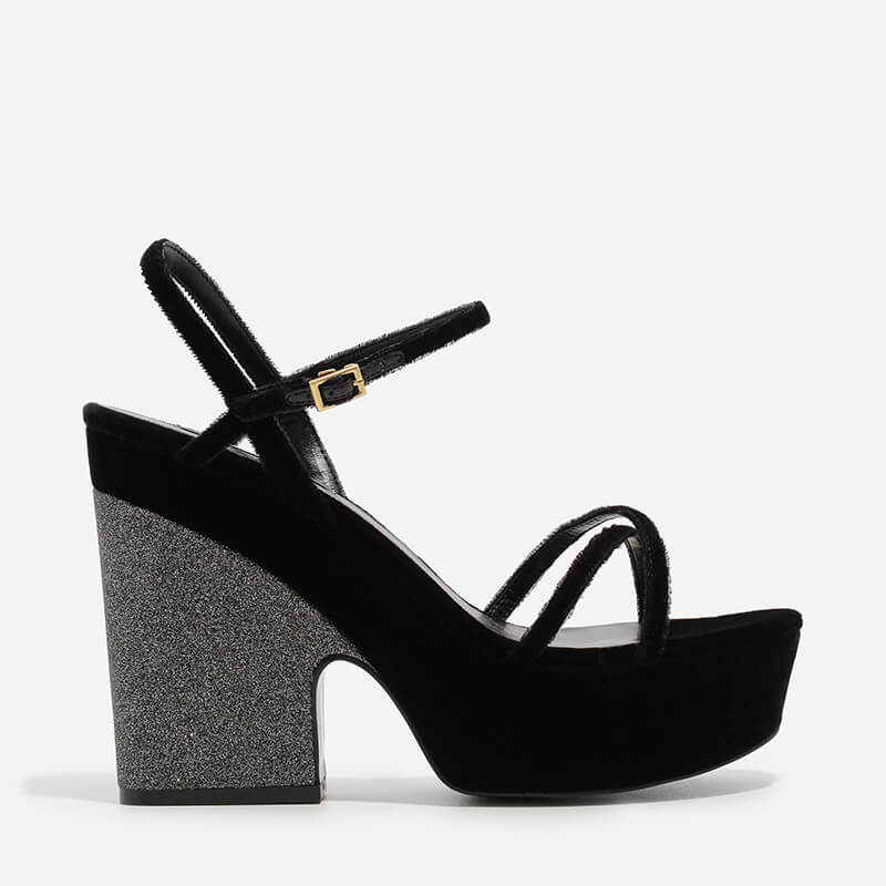 CHARLES & KEITH Textured Platform Sandals