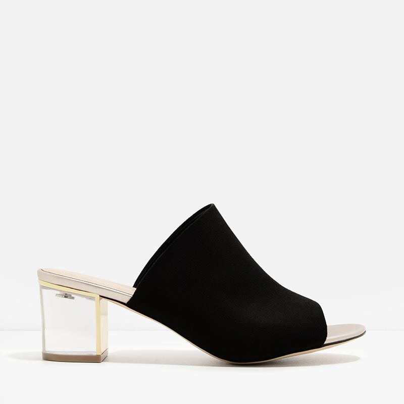 CHARLES & KEITH Lucite Heel Mules