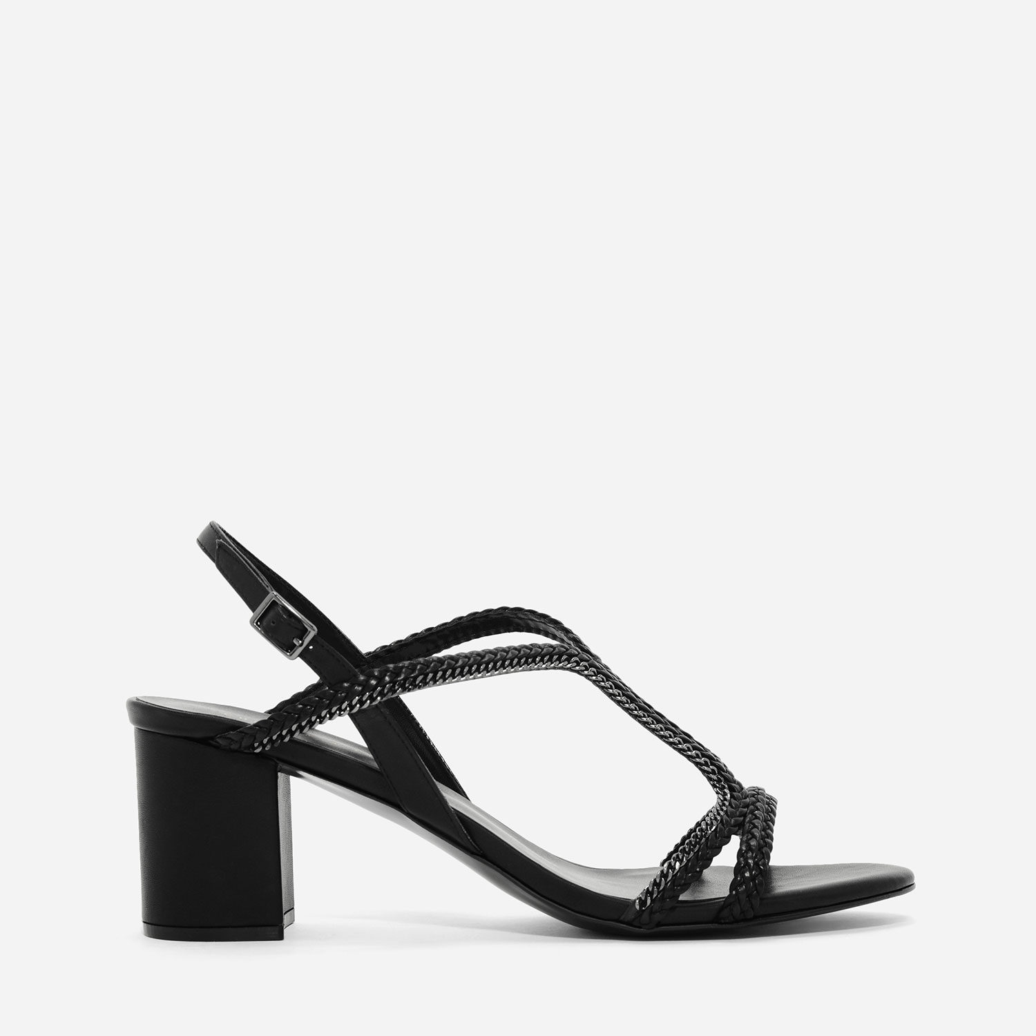 CHARLES & KEITH T-Bar Braided Sandals