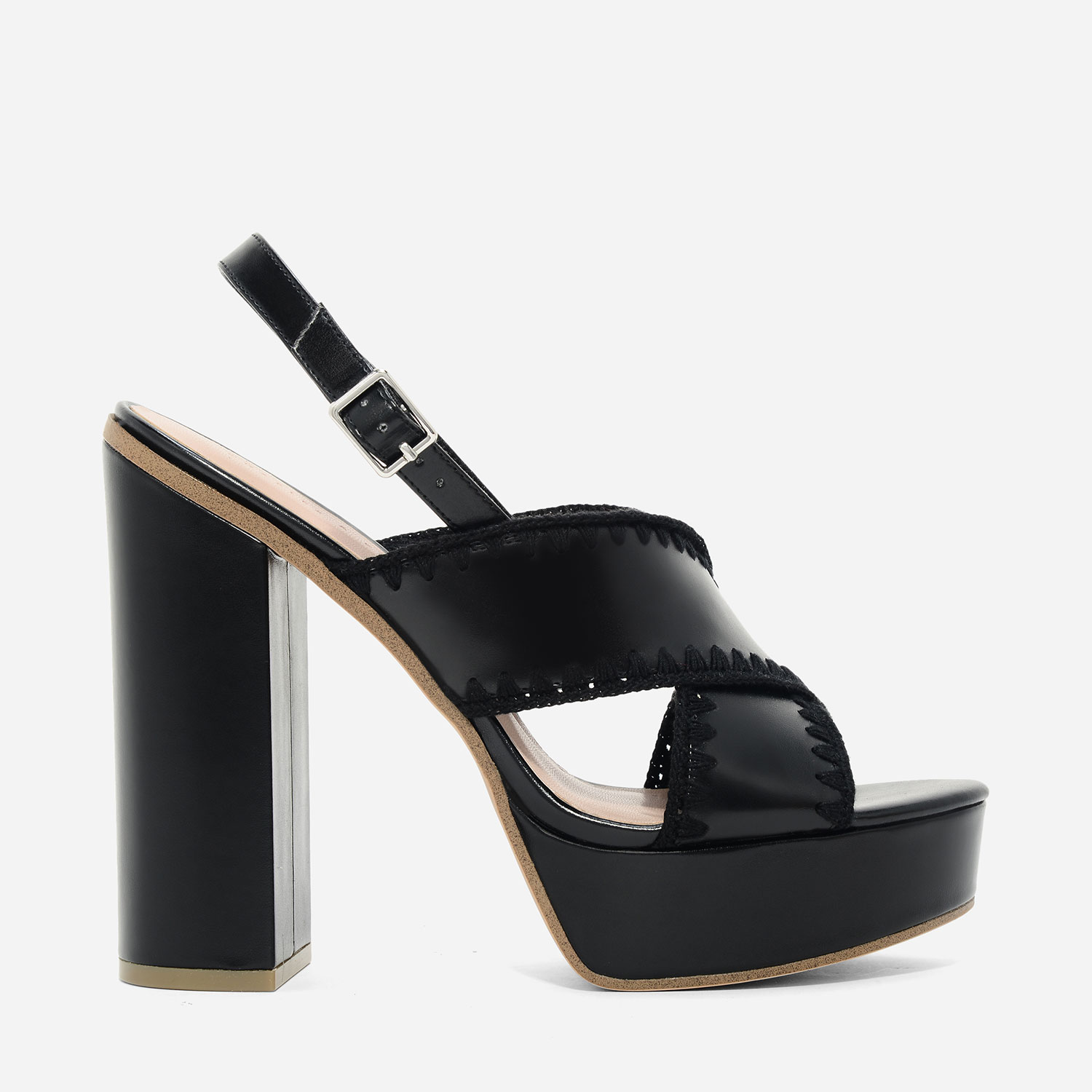 CHARLES & KEITH Cross-Strap Platform Slingbacks