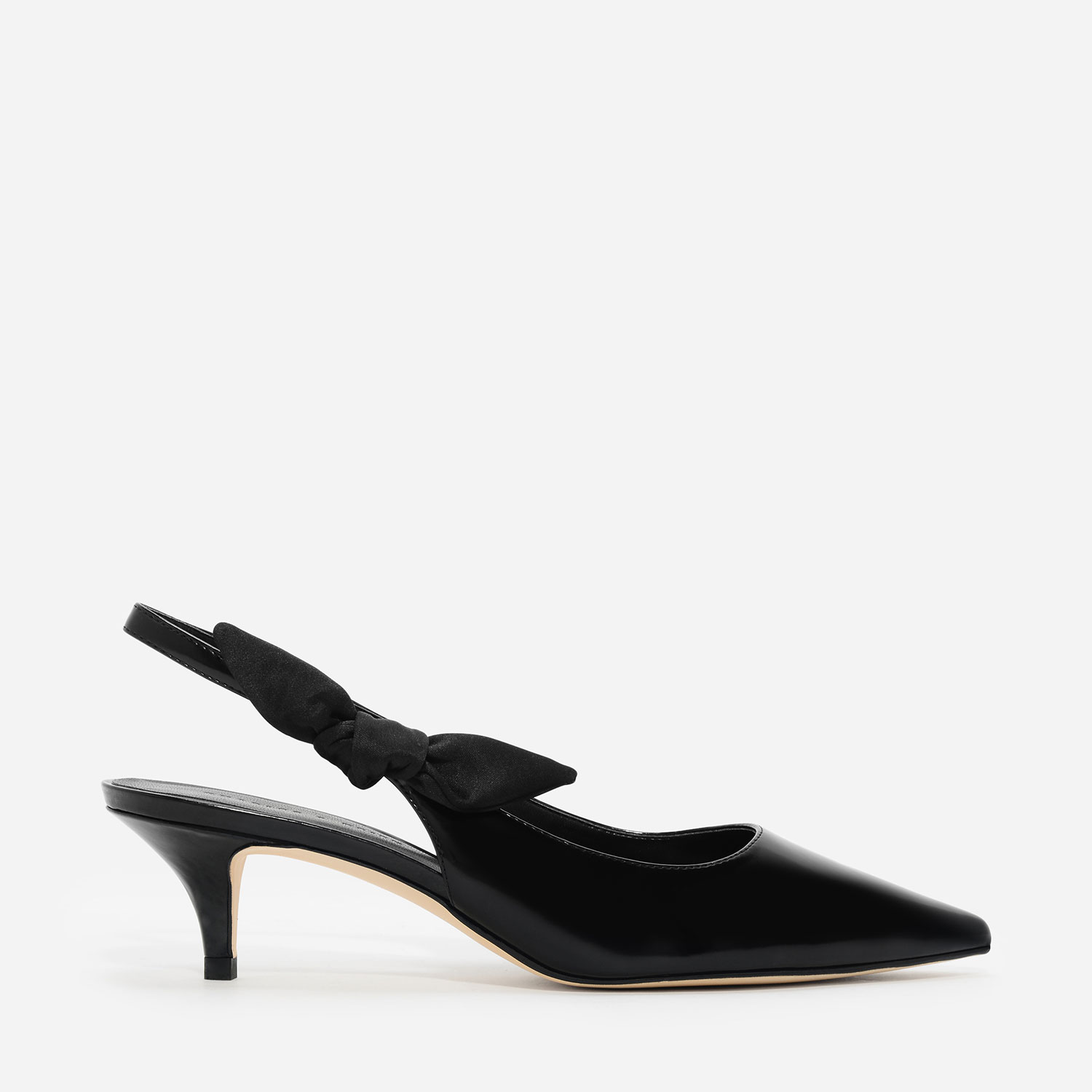 CHARLES & KEITH Pointed Slingback Kitten Heels