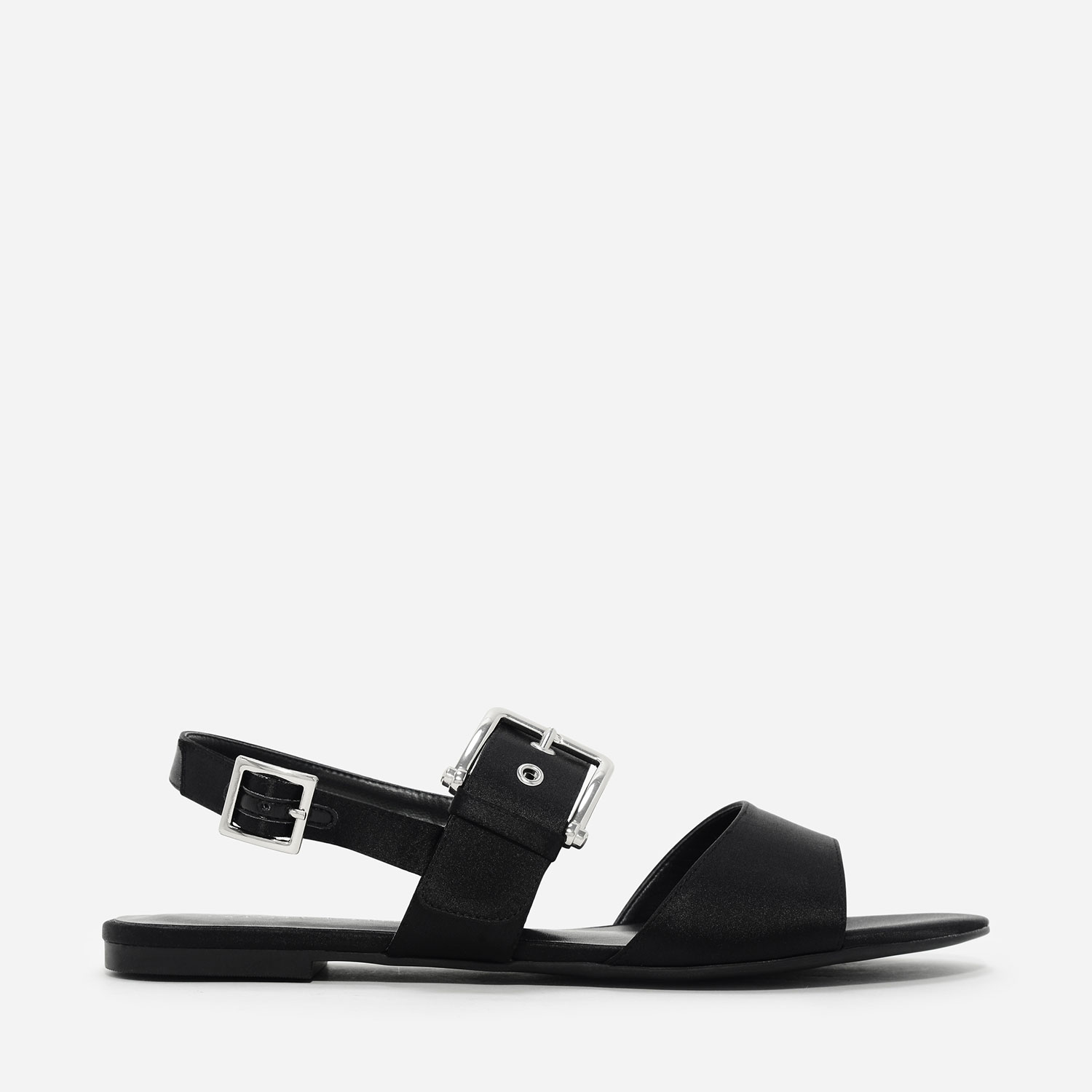 CHARLES & KEITH Double Strap Satin Sandals