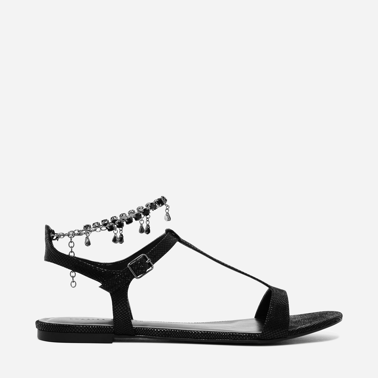 CHARLES & KEITH Ankle Chain T-Bar Sandals