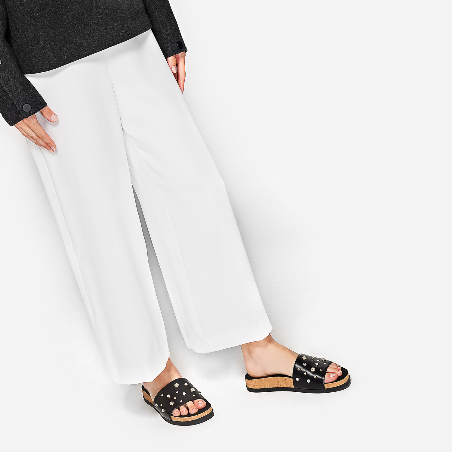 CHARLES & KEITH Embellished Slip Ons