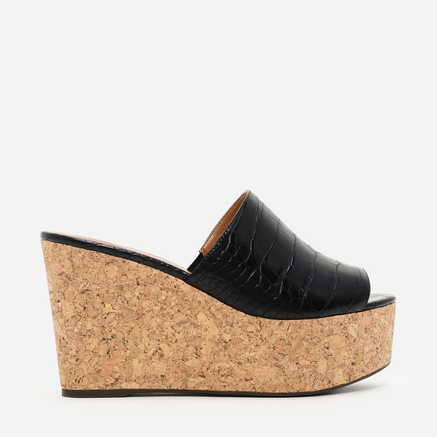 CHARLES & KEITH Cork Wedge Mules