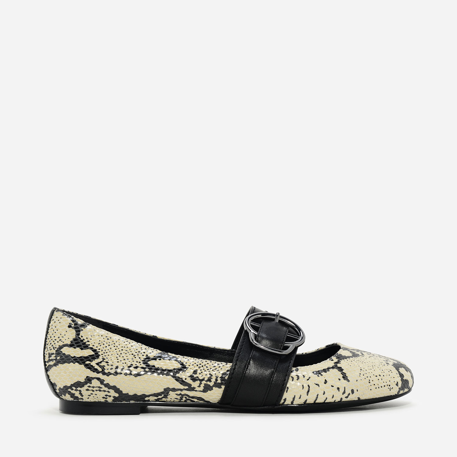 CHARLES & KEITH Mary Jane Leather Ballerina Pumps