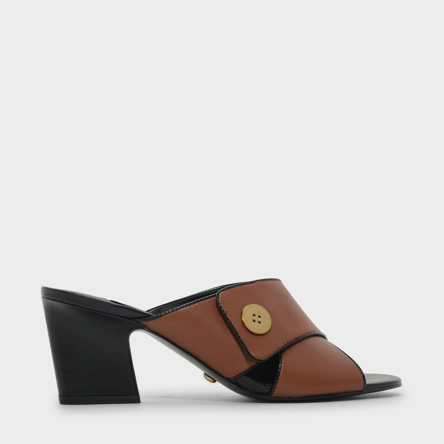 CHARLES & KEITH Criss Cross Leather Mules