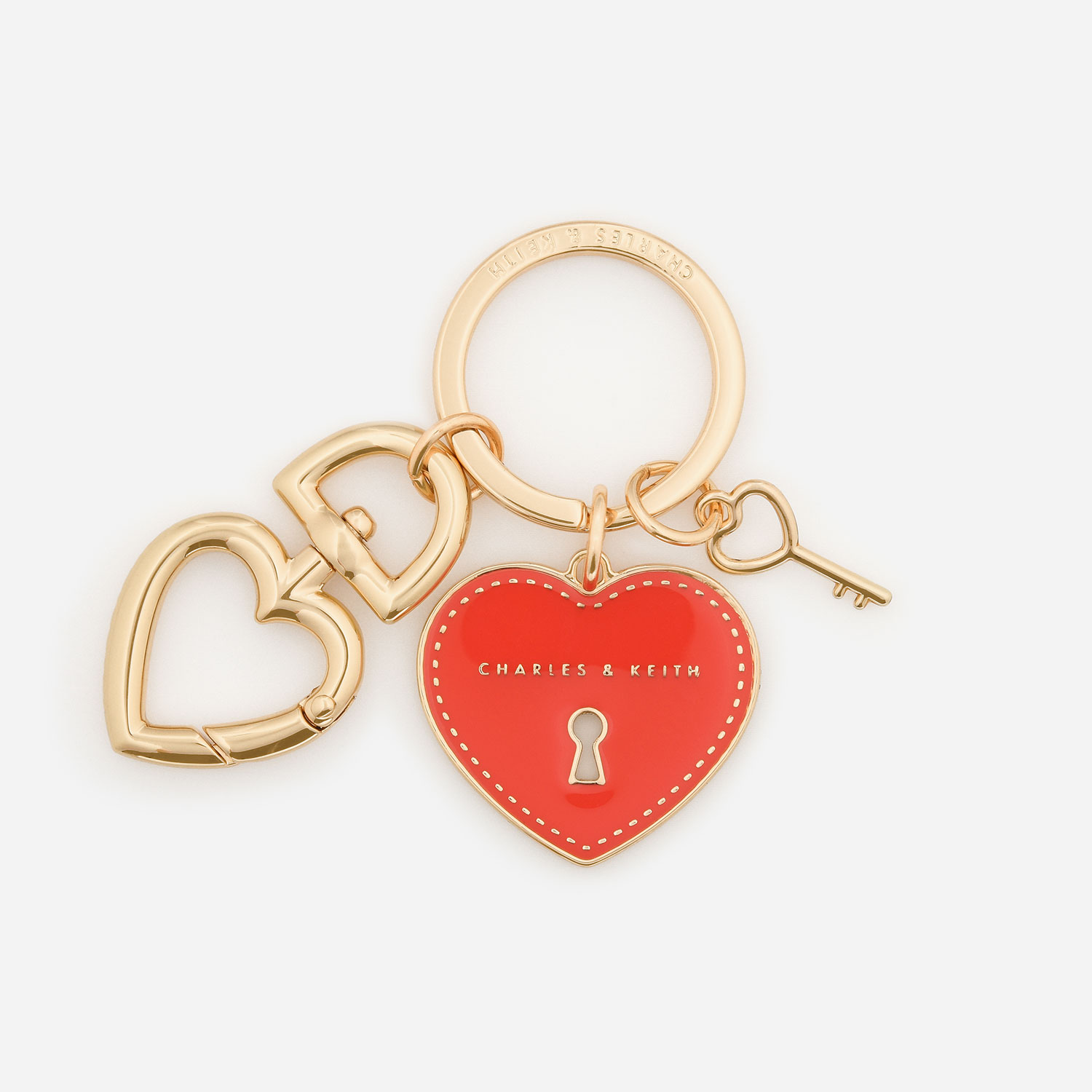 CHARLES & KEITH Heart Lock Keychain