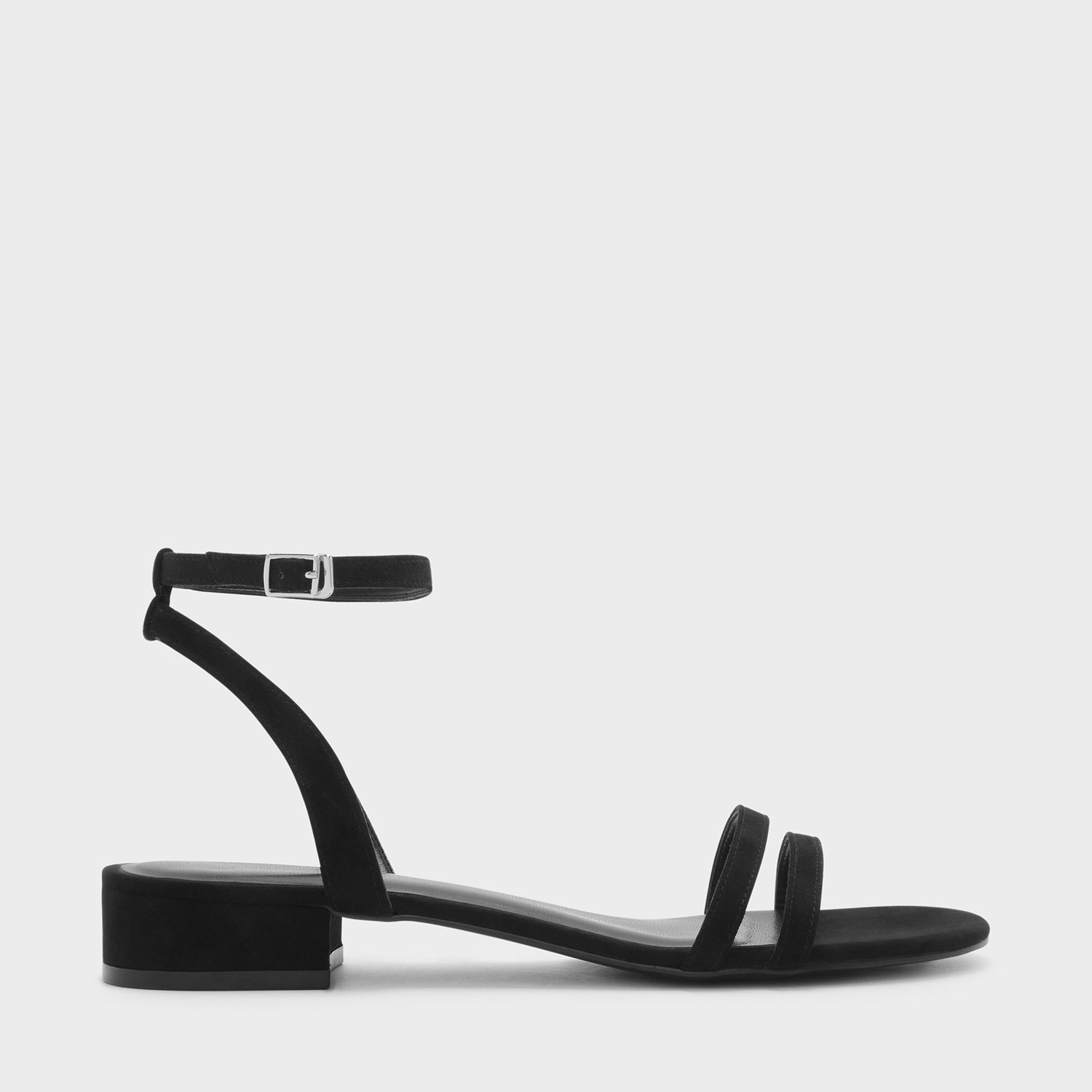 CHARLES & KEITH Textured Ankle Strap Sandals