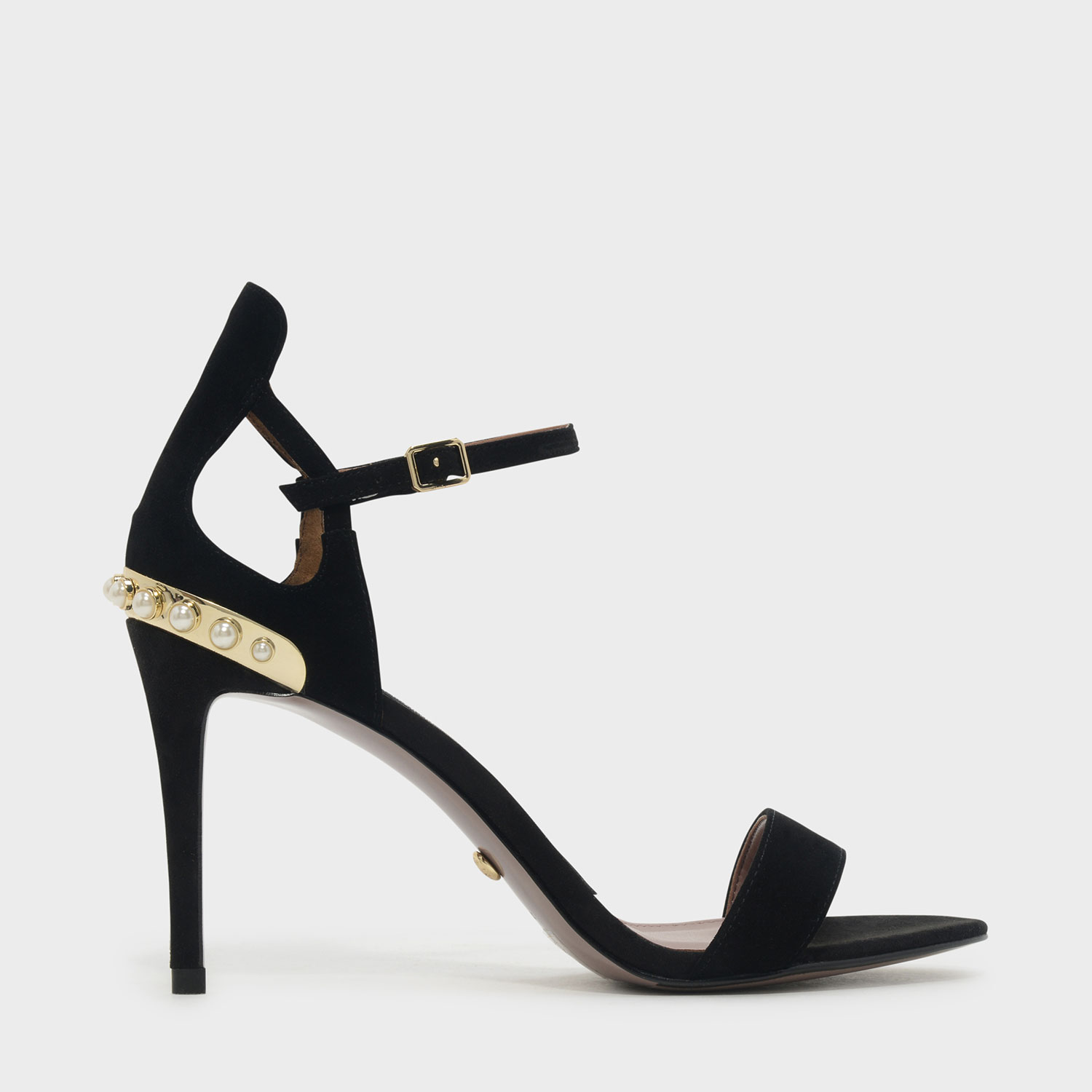 CHARLES & KEITH Embellished Open-Toe Suede Sandals