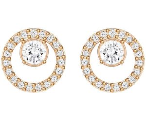 Swarovski Creativity Circle Pierced Earrings, Small, White, Rose Gold Plating White Rose gold-plated