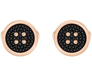Swarovski Gentleman Cuff Links, Gray, Rose gold plating Gray Rose gold-plated