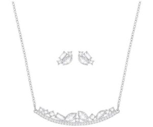 Swarovski Henrietta Set, Small, White, Rhodium plating White Rhodium-plated