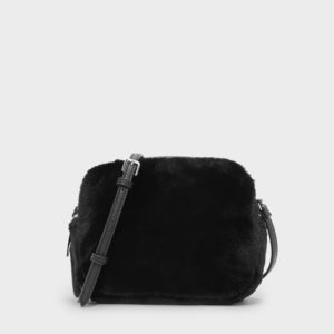 CHARLES & KEITH Furry Sling Bag
