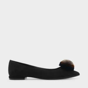 CHARLES & KEITH Furry Textured Flats