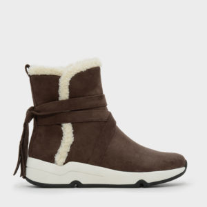 CHARLES & KEITH Textured Criss Cross Boots