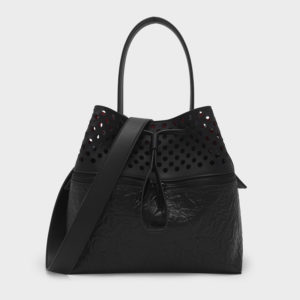 CHARLES & KEITH Perforated Drawstring Handbag