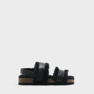 CHARLES & KEITH Kids Furry Open-Toe Sandals