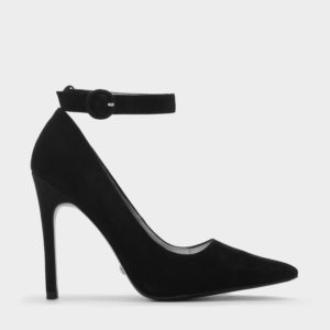 CHARLES & KEITH Suede Ankle Strap Stiletto Pumps