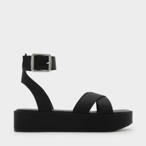 CHARLES & KEITH Ankle Strap Flatforms