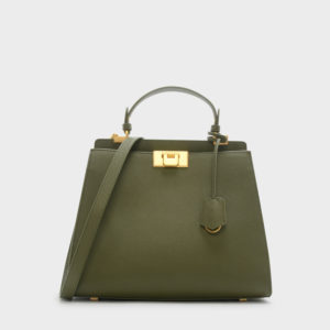 CHARLES & KEITH Oversized Angular Push-Lock Handbag