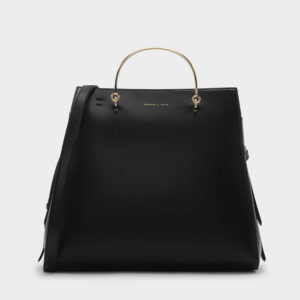 CHARLES & KEITH Metallic Top Handle Handbag