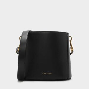 CHARLES & KEITH Structured Drawstring Slingbag