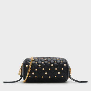CHARLES & KEITH Stud Detail Quilted Sling Bag