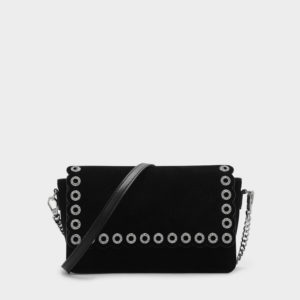 CHARLES & KEITH Grommet Detail Suede Sling Bag