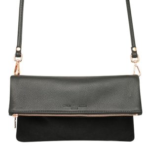 Charlie Middleton Black 2-tone weekend clutch