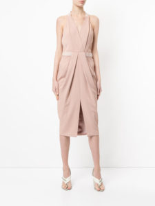 DION LEE whitewash drape dress