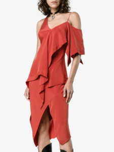 KITX Diversity Spiral draped silk dress