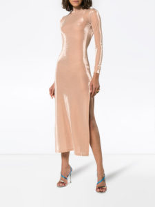 MICHAEL LO SORDO Open Back Stretch Jersey Dress