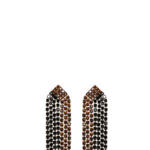 Cue Coloured Diamante Chain Earrings