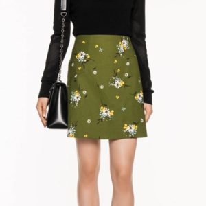 Cue Floral Pique Skirt