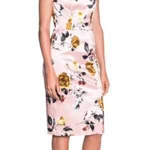 Cue Golden Rose Pencil Dress