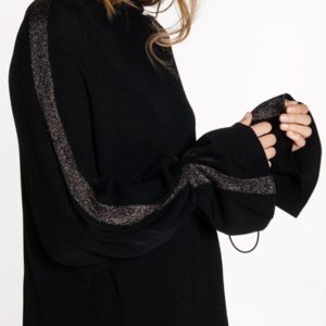Cue Oversized Metallic Stripe Knit
