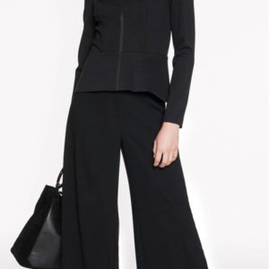 Cue Twill Knit Peplum Jacket