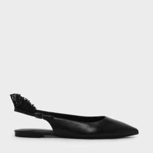 CHARLES & KEITH Ruffle Detail Slingbacks