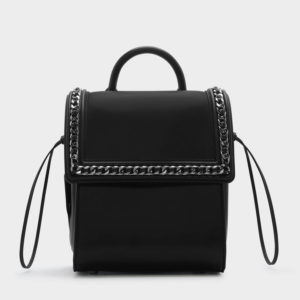 CHARLES & KEITH Chain Detail Push-Lock Shoulder Bag