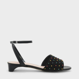 CHARLES & KEITH Bead Detail Ankle Strap Sandals